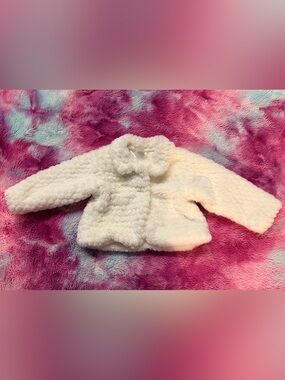 Adorable Cream Plush Baby Jacket